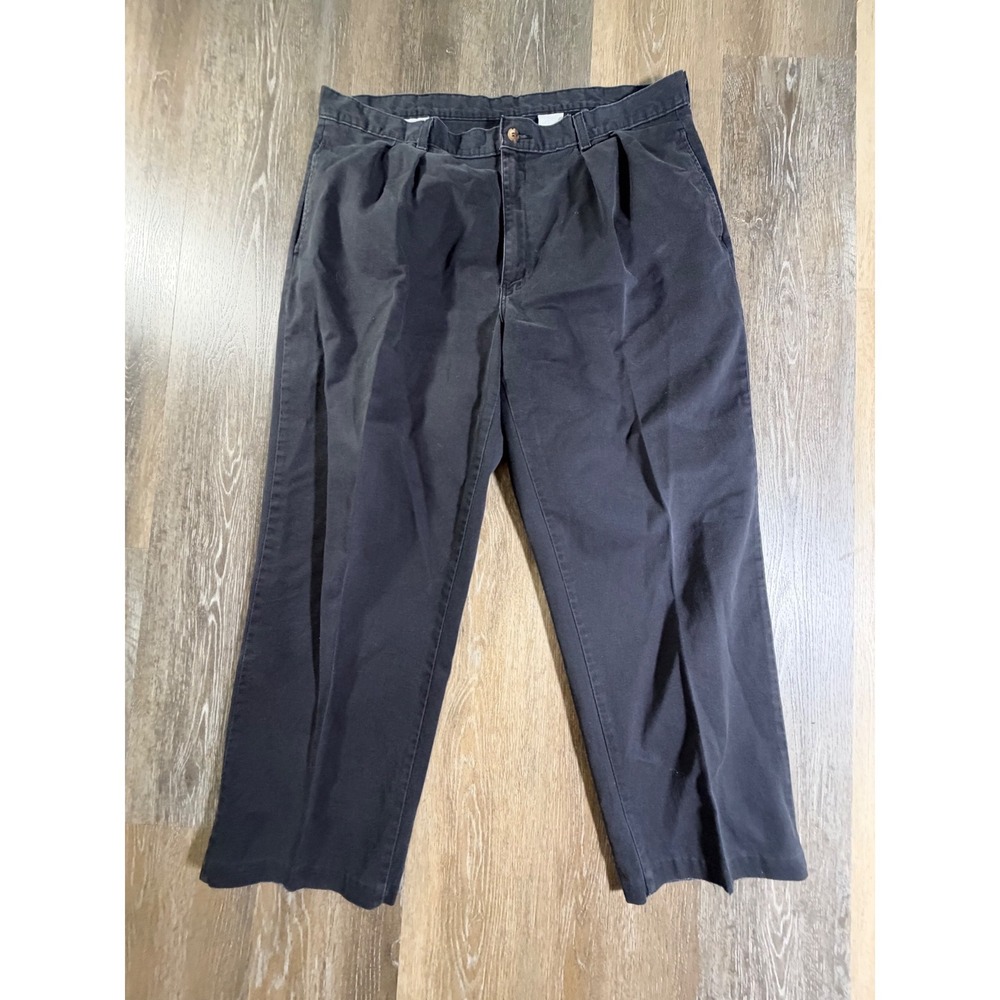 Duck Head Pleated Chinos Mens 40x32 Navy Blue Cotton Twill Casual Pants